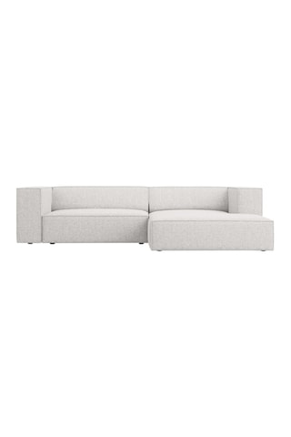 Canapé d’angle droit Arendal - Gris clair - 3 places - En tissu chenille