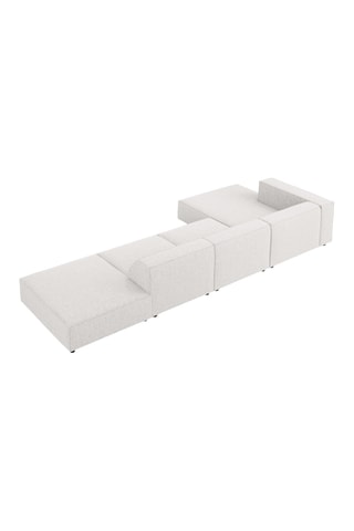 Canapé d'angle gauche Arendal - Gris clair - 5 places - En tissu velours