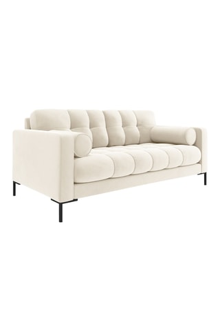 Canapé Bali - Beige clair - 2 places - Toucher velours