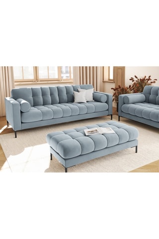 Canapé 4 places Bali - Ciel - Toucher velours