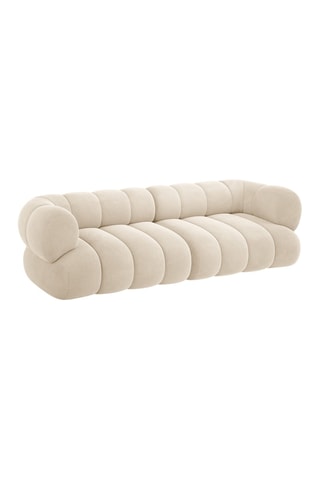 Canapé Koge - Beige - 4 places - Toucher velours