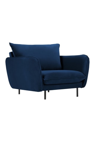 Fauteuil Vienna - Bleu roi - Toucher velours
