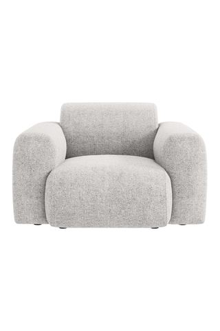 Fauteuil Nolio - Gris clair chiné - En tissu chenille