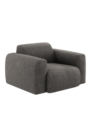 Fauteuil Nolio - Gris foncé - En tissu chenille