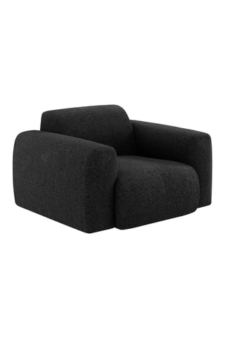 Fauteuil Nolio - Noir - En tissu chenille
