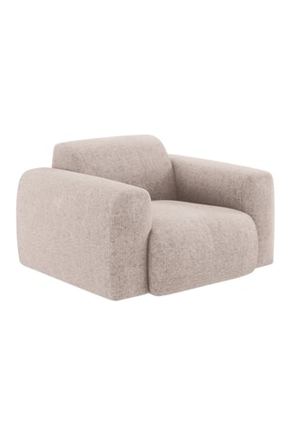 Fauteuil Nolio - Beige chiné - En tissu chenille