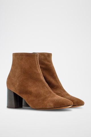 Nubuck Enkellaarzen - Camel