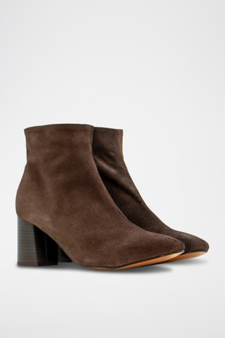 Nubuck Enkellaarzen - Bruin