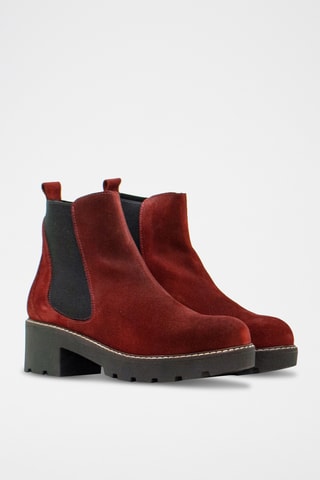 Nubuck Chelsea Boots - Bordeauxrood