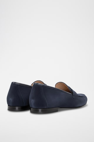 Nubuck Mocassins - Marineblauw