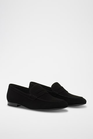 Nubuck Mocassins - Zwart