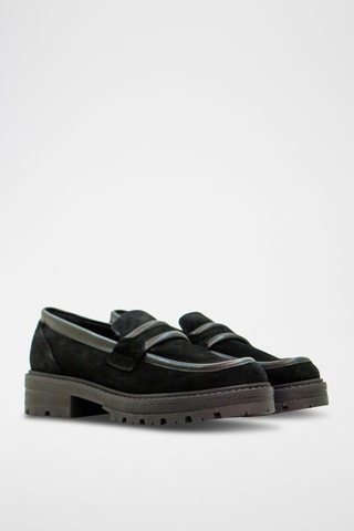 Nubuck Mocassins - Zwart