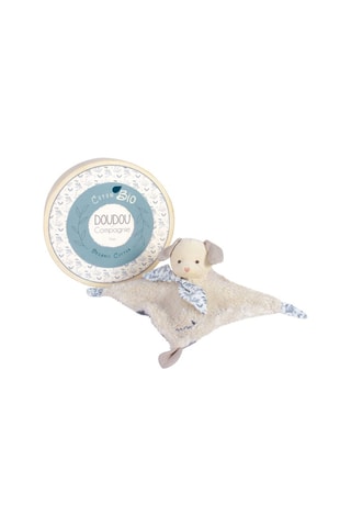 Peluche carré plat en coton biologique - Chien - Dès la naissance