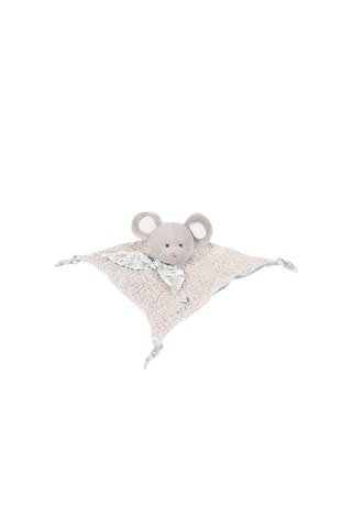 Peluche carré plat en coton biologique - Souris - Dès la naissance
