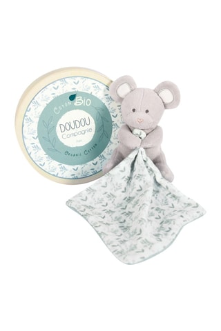 Peluche mouchoir en coton biologique - Souris - Dès la naissance