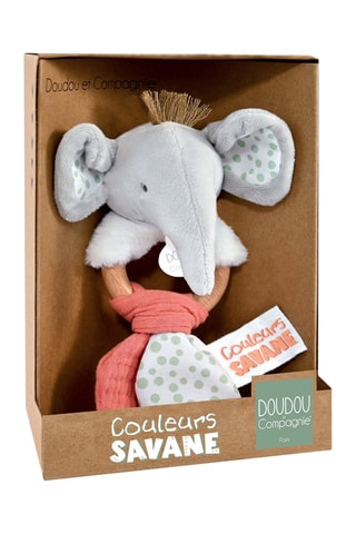 Hochet éléphant en bois - Dès la naissance