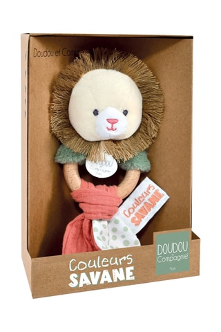 Hochet lion en bois - Dès la naissance