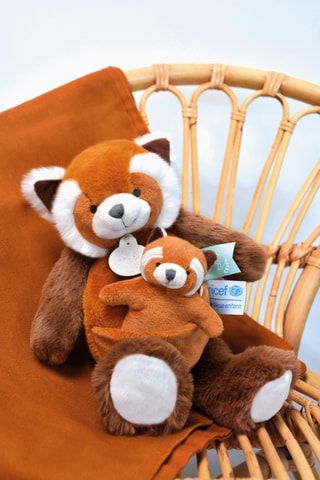 2 peluches panda roux Bébé et moi - Dès la naissance