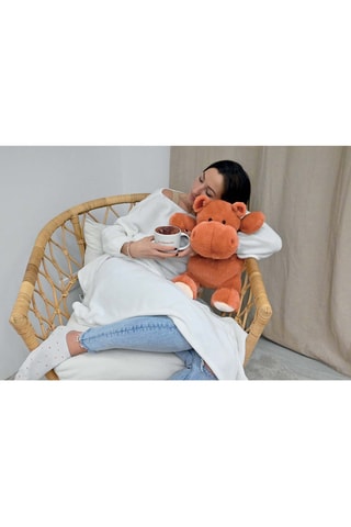 Peluche hippopotame et plaid Hippo Chill - 100 x 140 cm - Dès la naissance