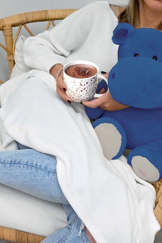 Peluche hippopotame et plaid Hippo Chill - 100 x 140 cm - Dès la naissance