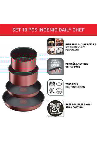 Batterie de cuisine Ingenio Daily Chef - 10 pièces