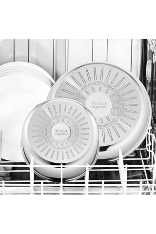 3 poêles en acier inoxydable et 1 manche amovible Ingenio Emotion - 22/24/28 cm