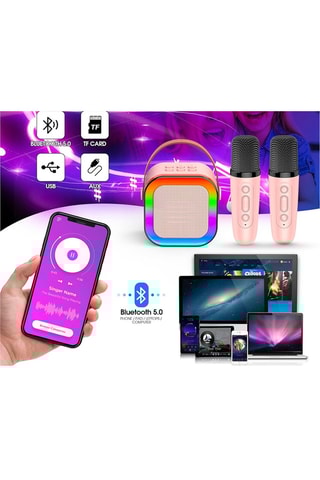 Speaker Karaoke TechKidz - 2 microfoons - Bluetooth