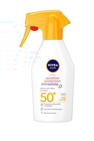 Pistolet solaire Sensitive Protection immédiate SPF50+ - Peau sensible - 270 ml