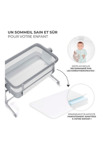 Lit d'appoint 2-en-1 Neste Up 2 - Dès la naissance - Gris