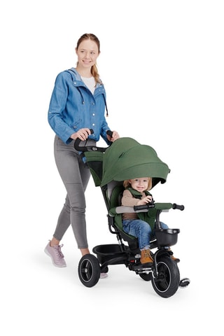 Tricycle Spinstep - Noir et kaki - Dès 9 mois - Jusqu'à 25 kg