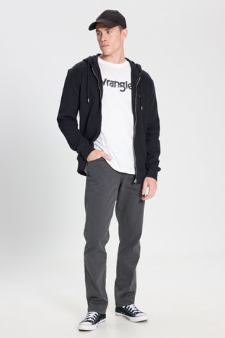 Sweater regular met capuchon - Zwart