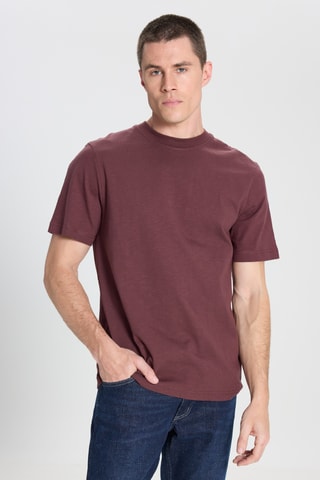 T-shirt regular - Bordeauxrood