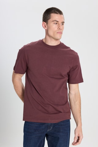 T-shirt regular - Bordeauxrood