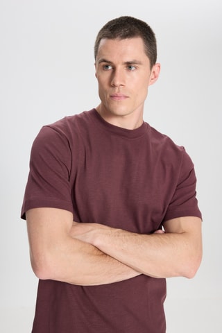T-shirt regular - Bordeauxrood