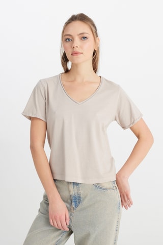 T-shirt regular - Beige