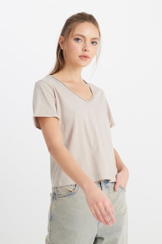 T-shirt regular - Beige