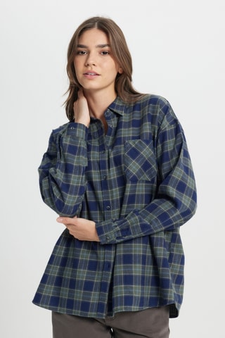 Oversized Overhemd - Blauw en Groen