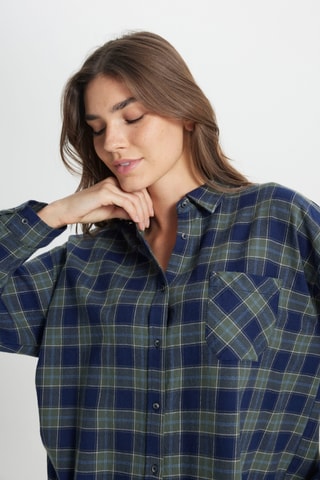 Oversized Overhemd - Blauw en Groen