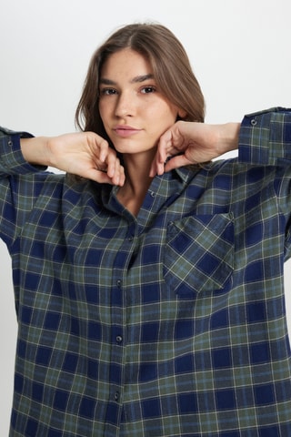 Oversized Overhemd - Blauw en Groen