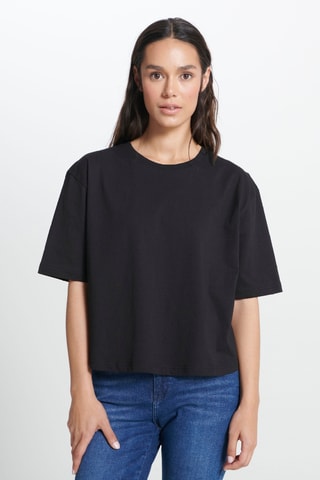 T-shirt relaxed - Zwart
