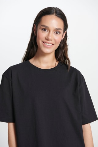 T-shirt relaxed - Zwart