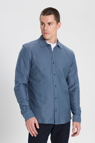 Overhemd Regular Fit - Indigoblauw