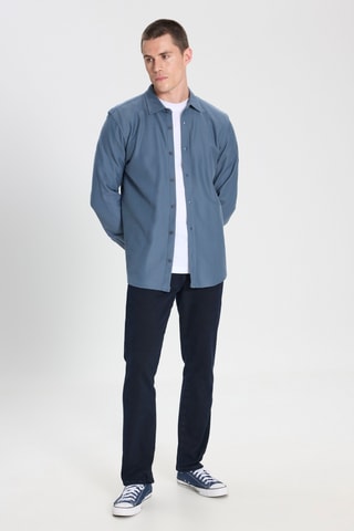 Overhemd Regular Fit - Indigoblauw