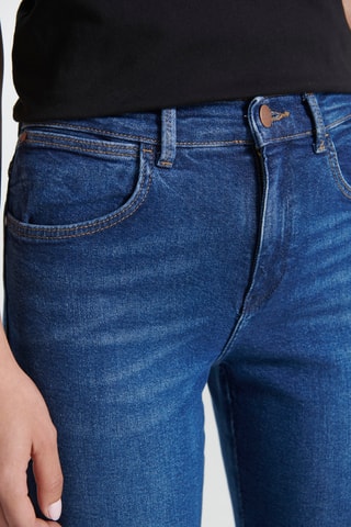 Skinny jeans met hoge taille - Blauw