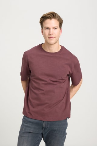 T-shirt regular - Bordeauxrood