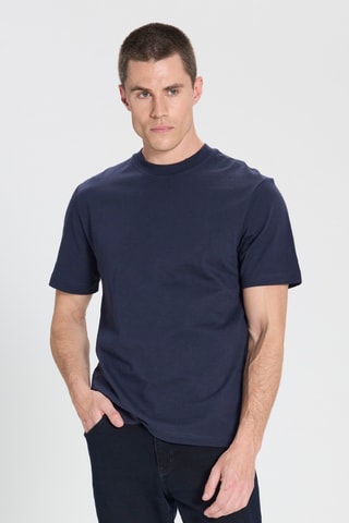 T-shirt regular - Marineblauw