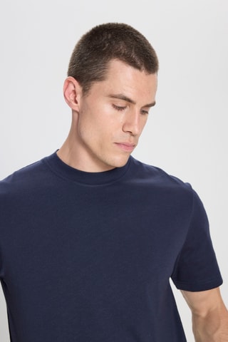 T-shirt regular - Marineblauw