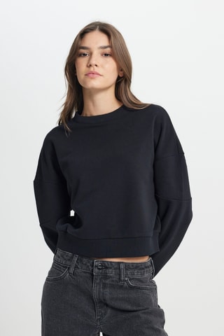 Sweater relaxed - Zwart