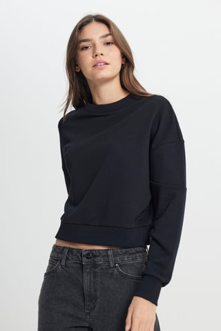 Sweater relaxed - Zwart