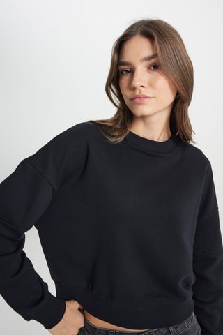 Sweater relaxed - Zwart